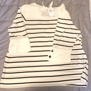 J Jill long sleeve sailor striped tunic shirt